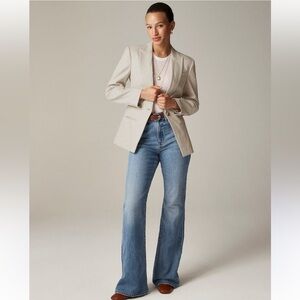 J Crew Alexandra Flax Ivory Linen Blazer